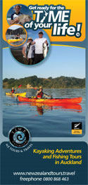 Auckland Tours with TIME Unlimited - Kayak Fishing Tours, Kayak Tours, Kite Fishing Tours Auckland NZ