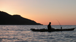 Kayak along the stunning coastline while fishing from kayaks